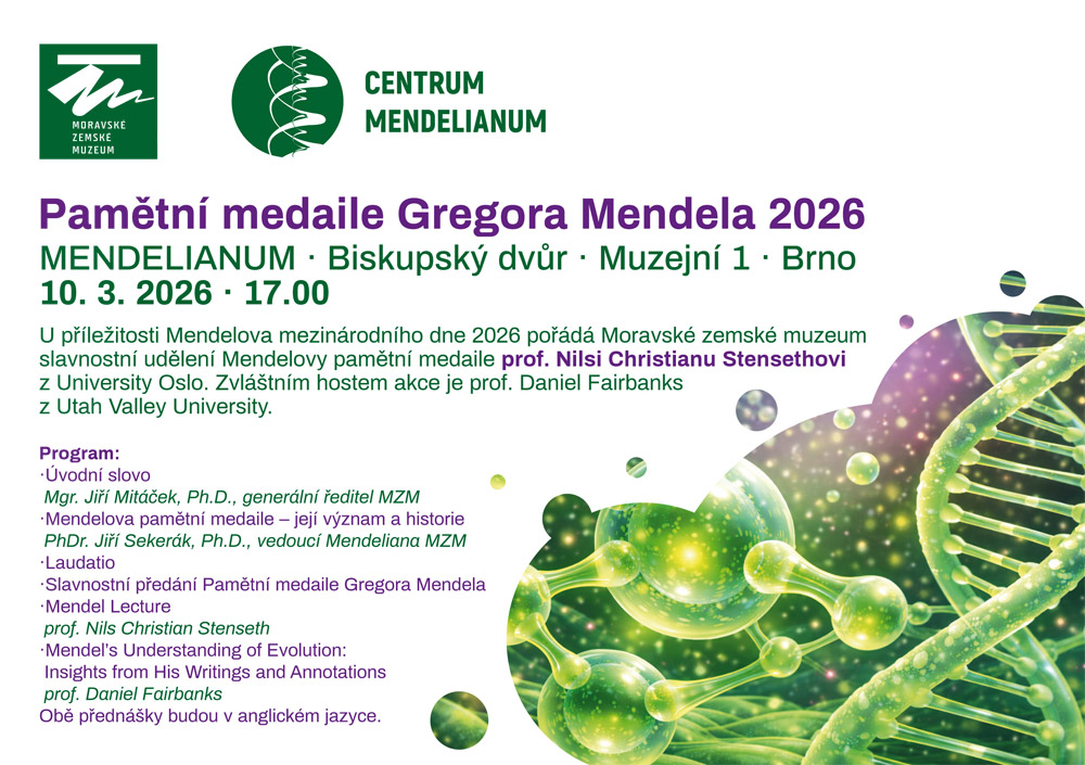 Medaile mendelianum 2026 cz